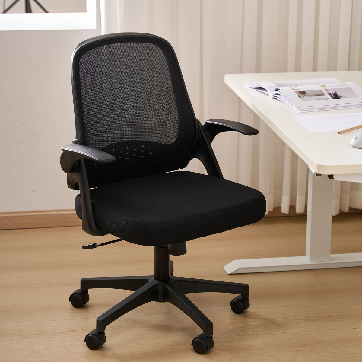 Ergonomic Mid Back Mesh Computer Chair with Wheels S8460