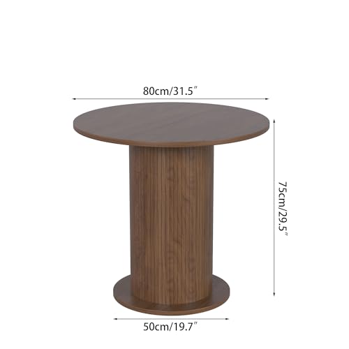 Round Dining Table for 2 with Wood Strip Base E646353