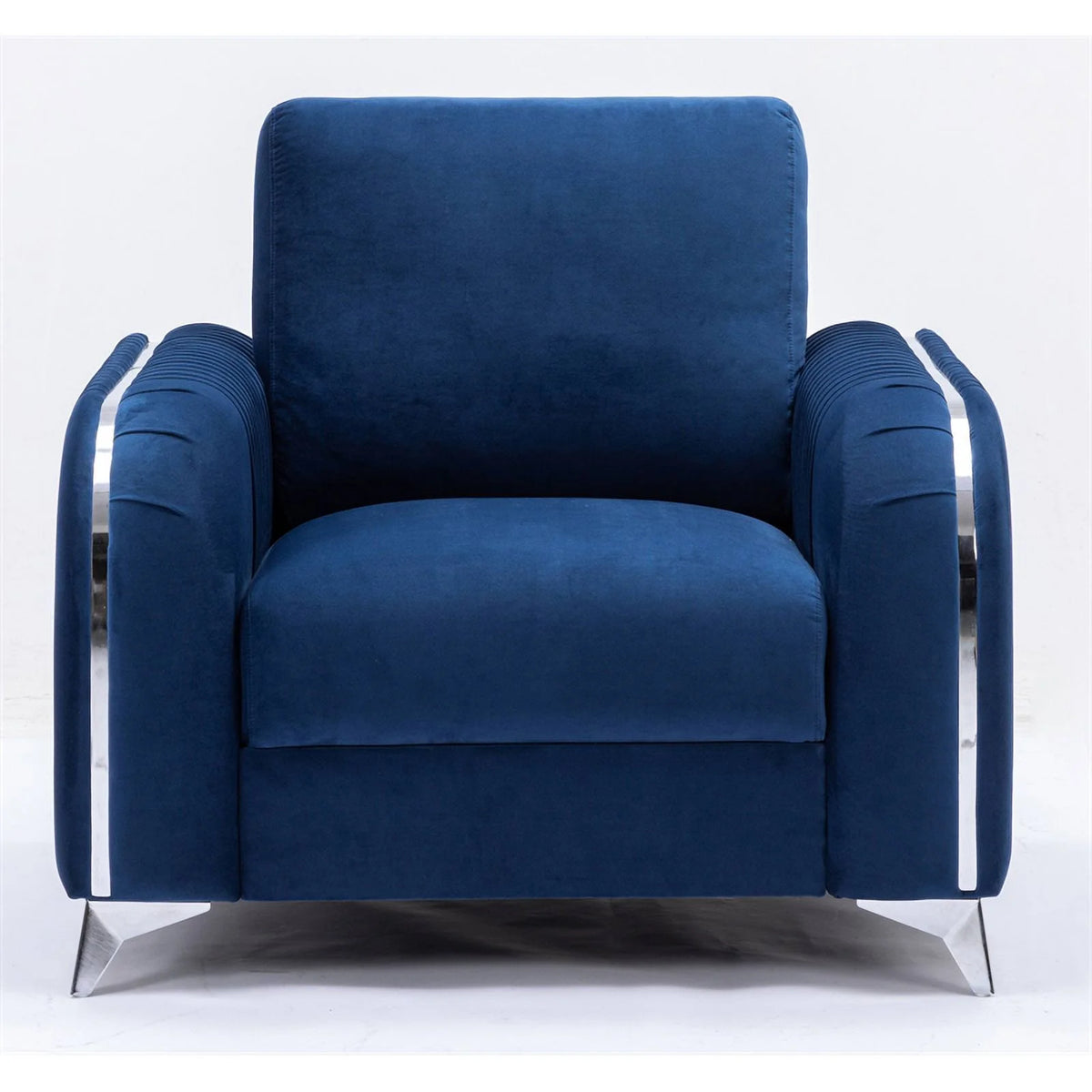 Blue Velvet Upholstered Wooden Frame Chair L2252