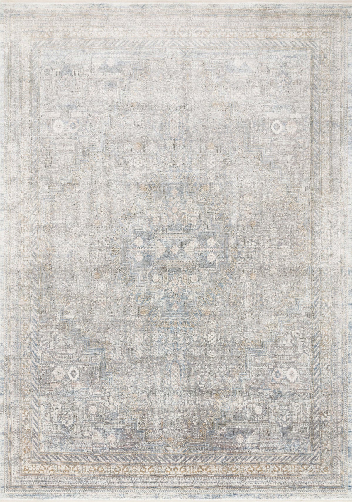 Silver Multi 2'8 x 12' Rug L757651