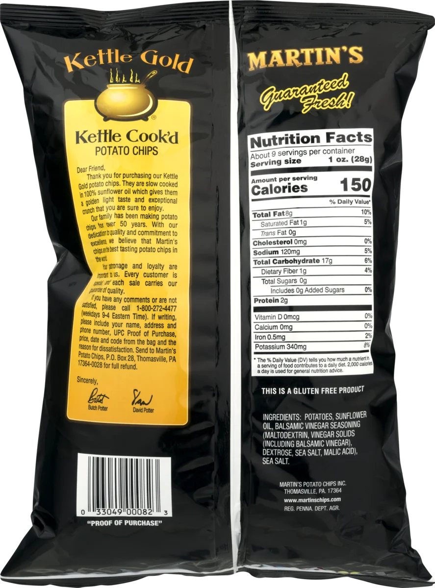 Gold Kettle Cook'd Sea Salt & Balsamic Vinegar Potato Chips 3-Pack 8 oz H705811