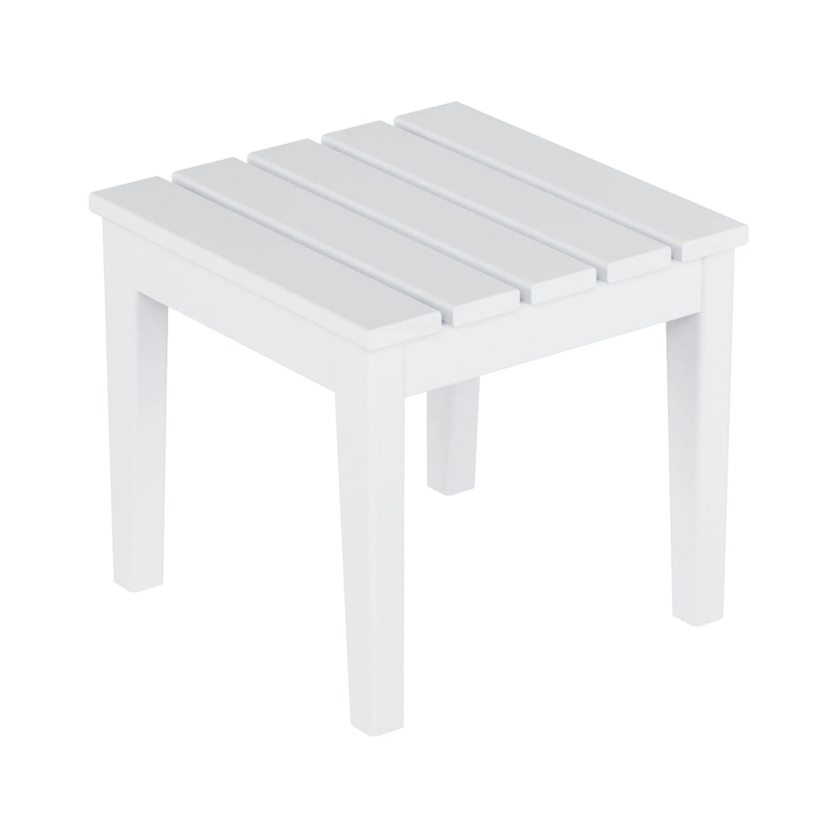 White 18 Inch All Weather Poly Lumber Outdoor Side Table P998601