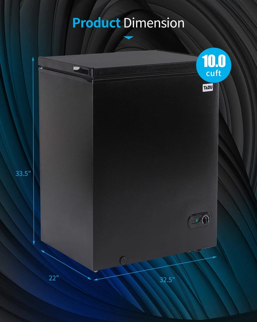 10.0 Cu Ft Black Chest Freezer with Removable Basket X5146