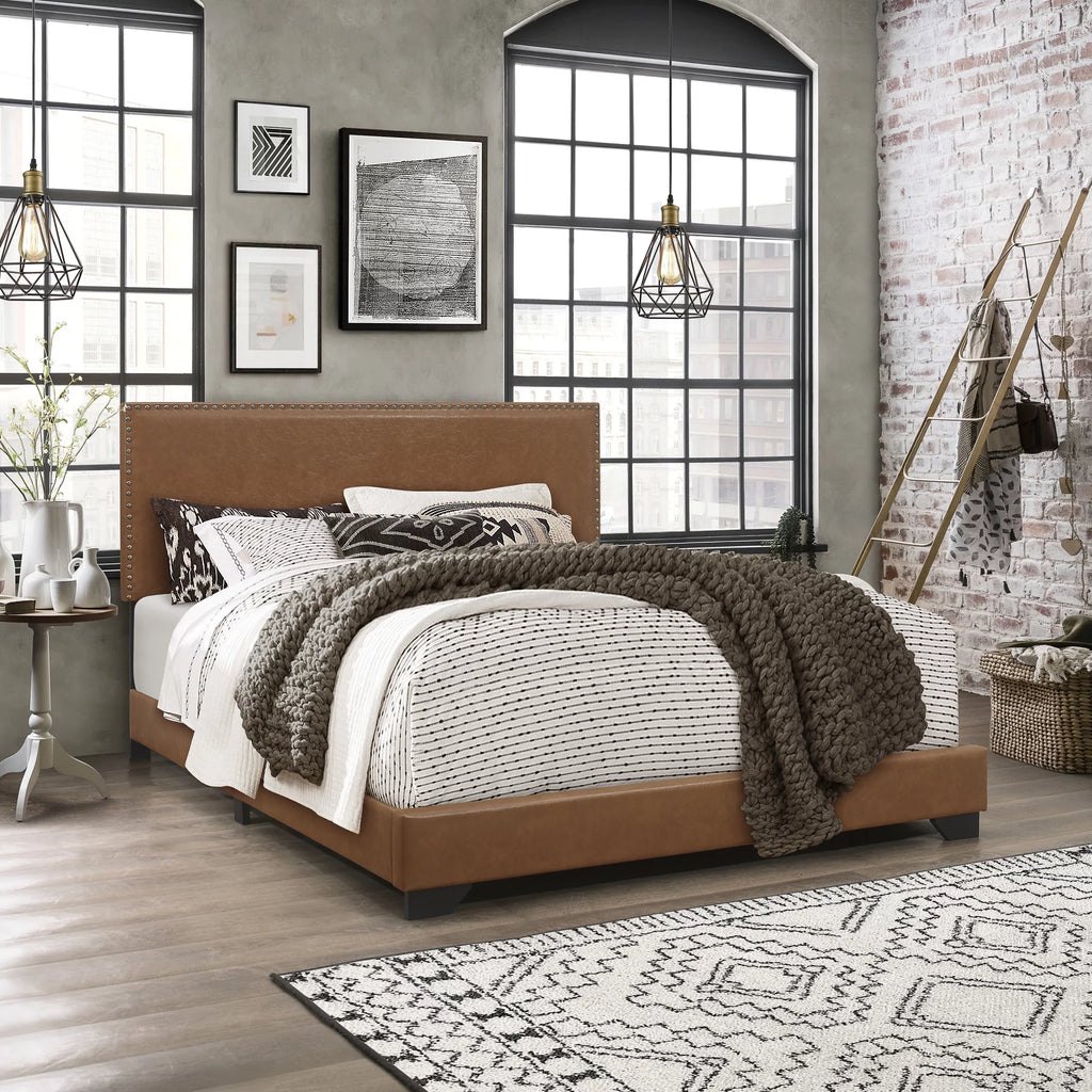 Charcoal Fabric Upholstered Queen Bed M67974