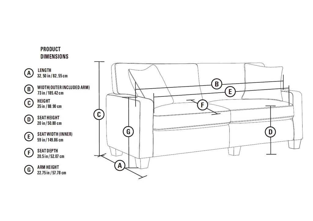 73" Sofa G97457