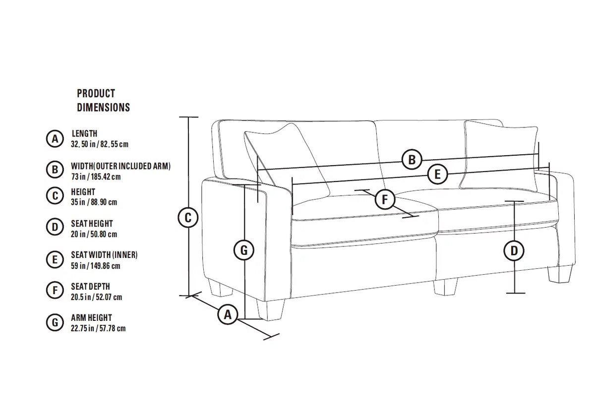73" Sofa G97457