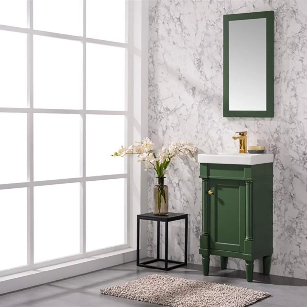 18" Green Sink Vanity M435