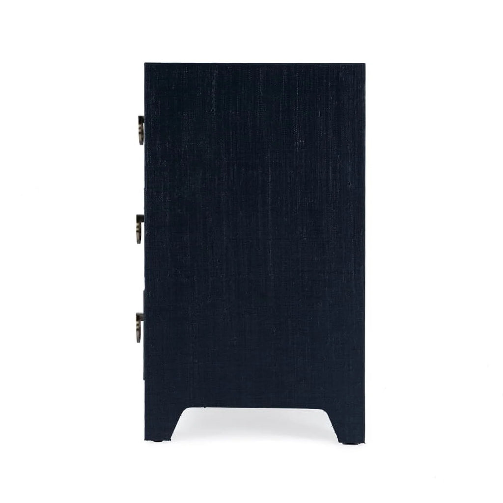 Navy Blue 3 Drawer Wooden Chest K75428