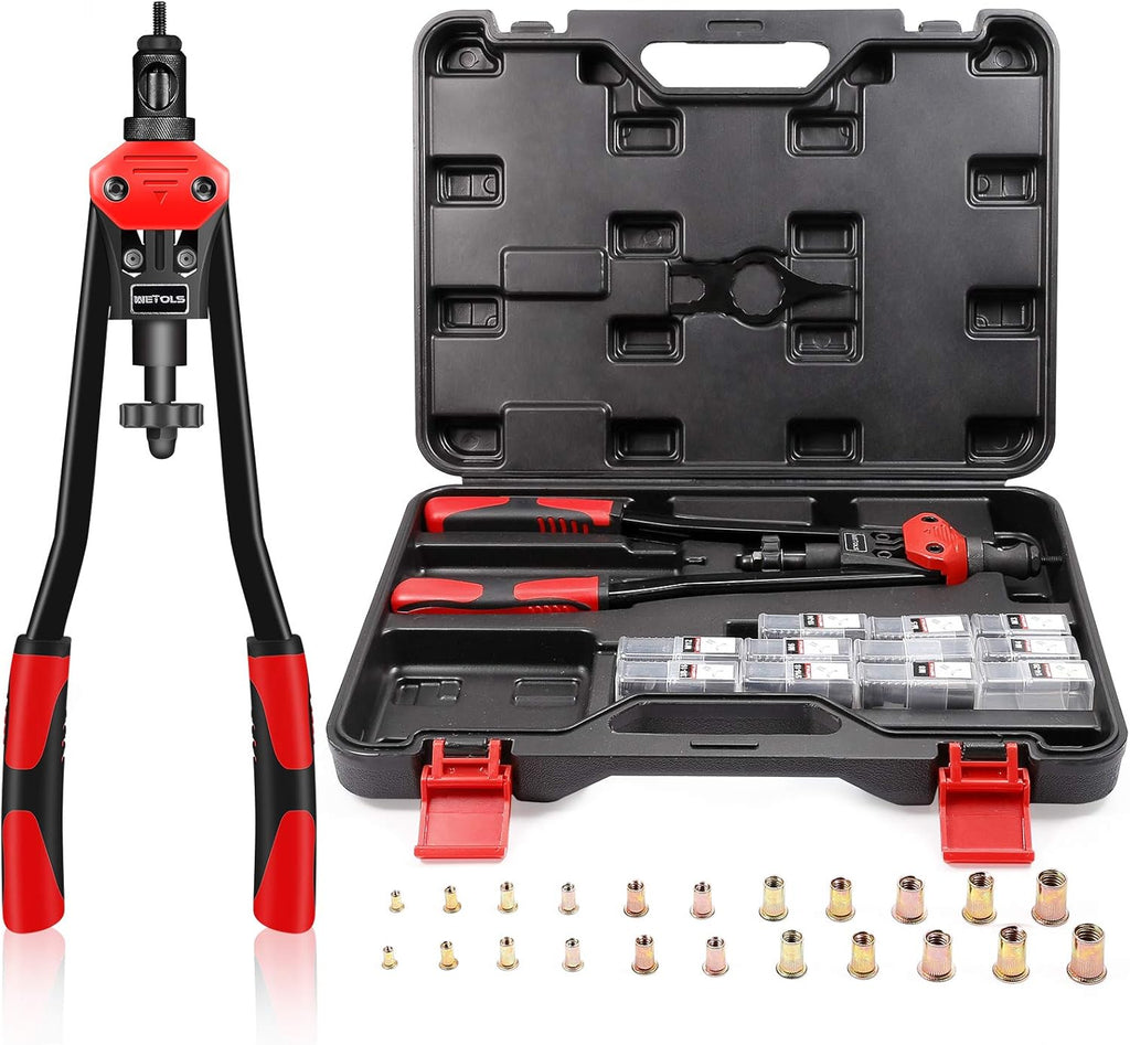 16 Rivet Nut Tool Kit with 11 Mandrels and 110pcs Rivnuts U221217