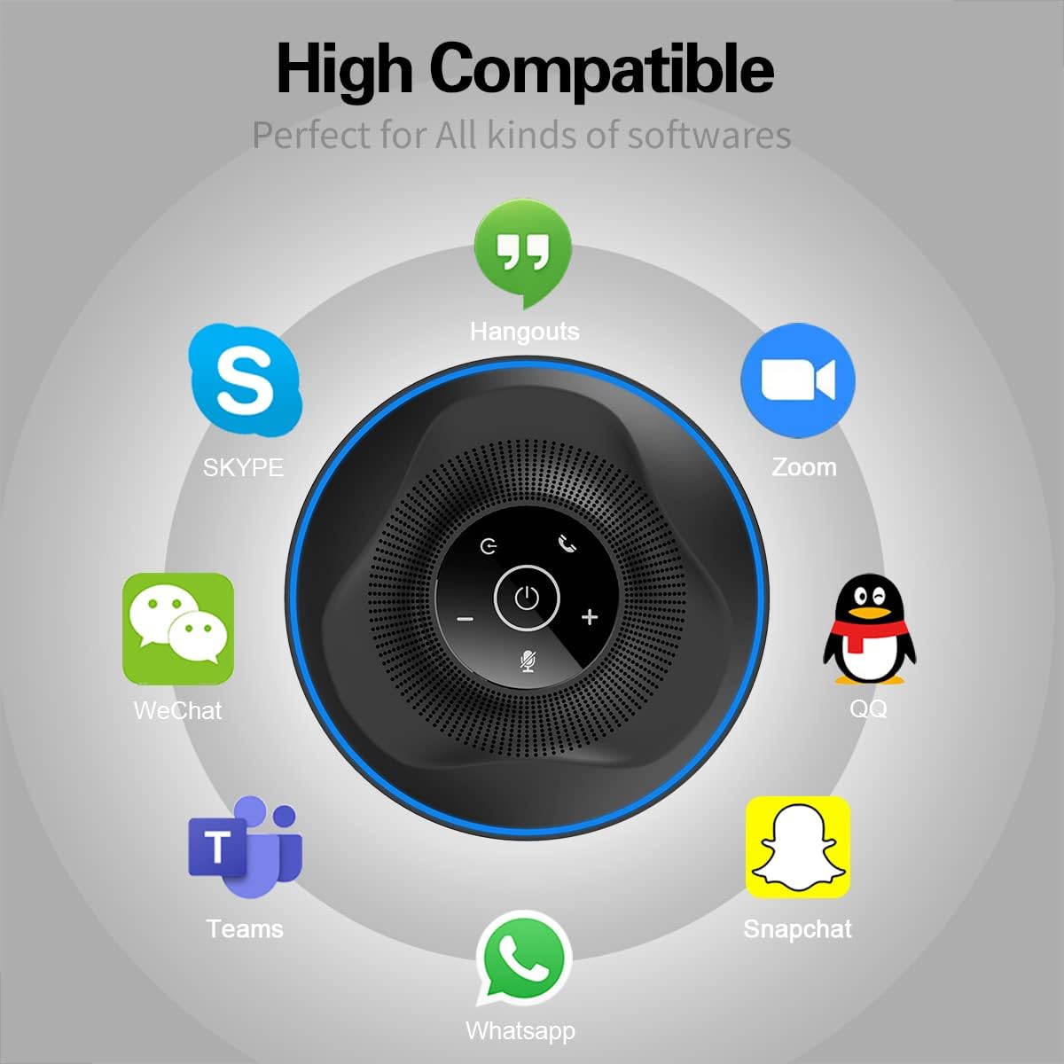 Bluetooth Speakerphone with 4 AI Noise Cancellation Mics X957