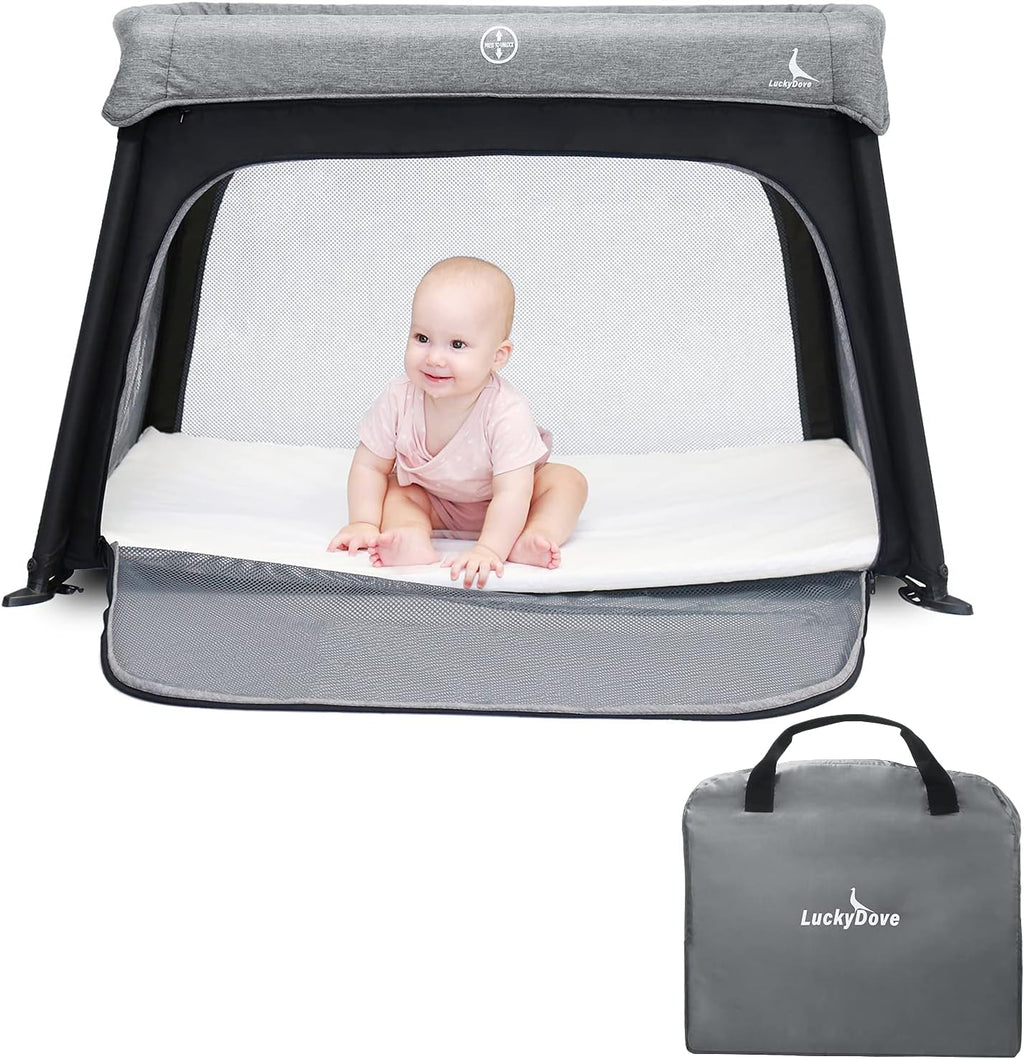 Portable Foldable Travel Crib with Carry Bag N72459