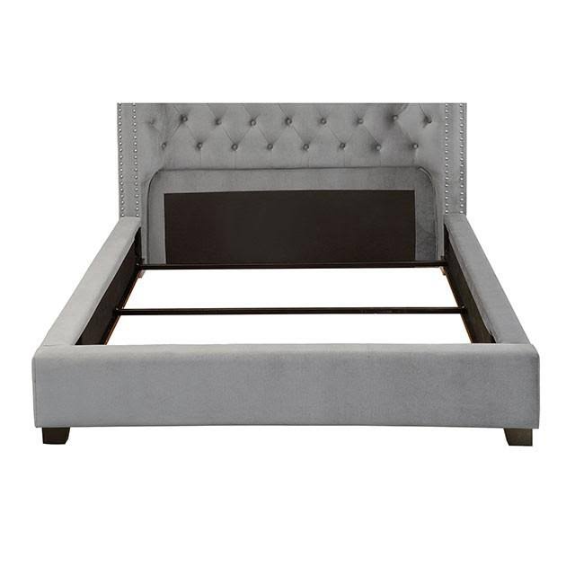 Gray Transitional Queen Bed W87969