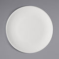 Bright White Round Porcelain Flat Coupe Plate - 12/Case H8763