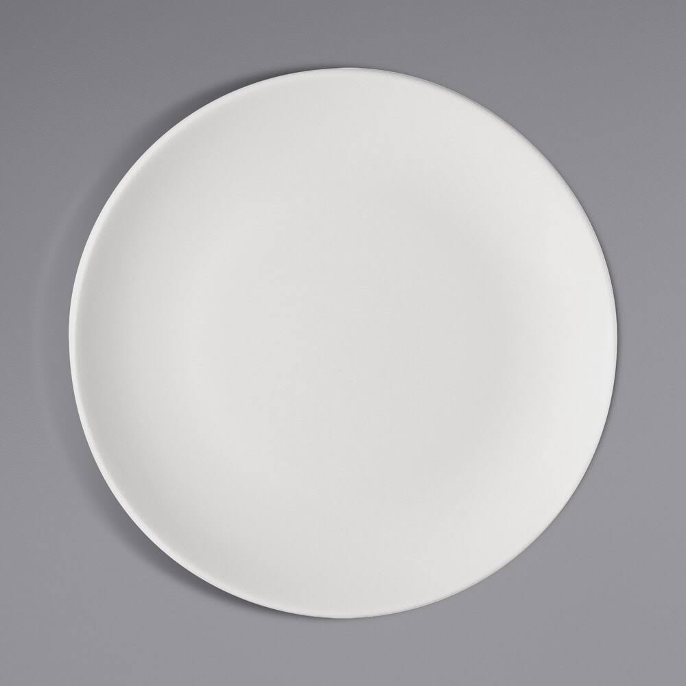 Bright White Round Porcelain Flat Coupe Plate - 12/Case H8763