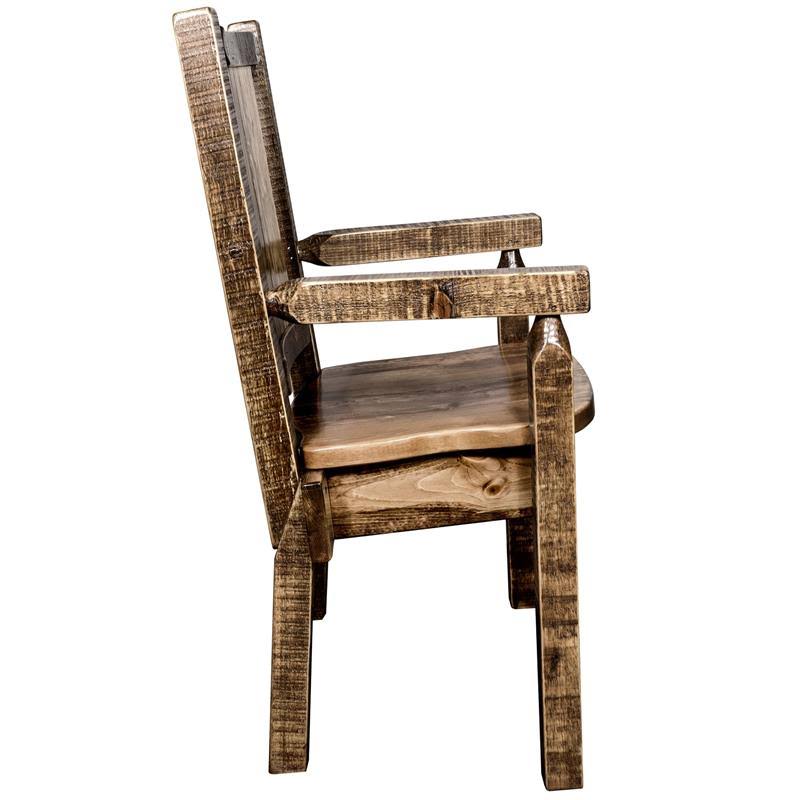 Captain's Chair with Laser Engraved Elk Design X573984