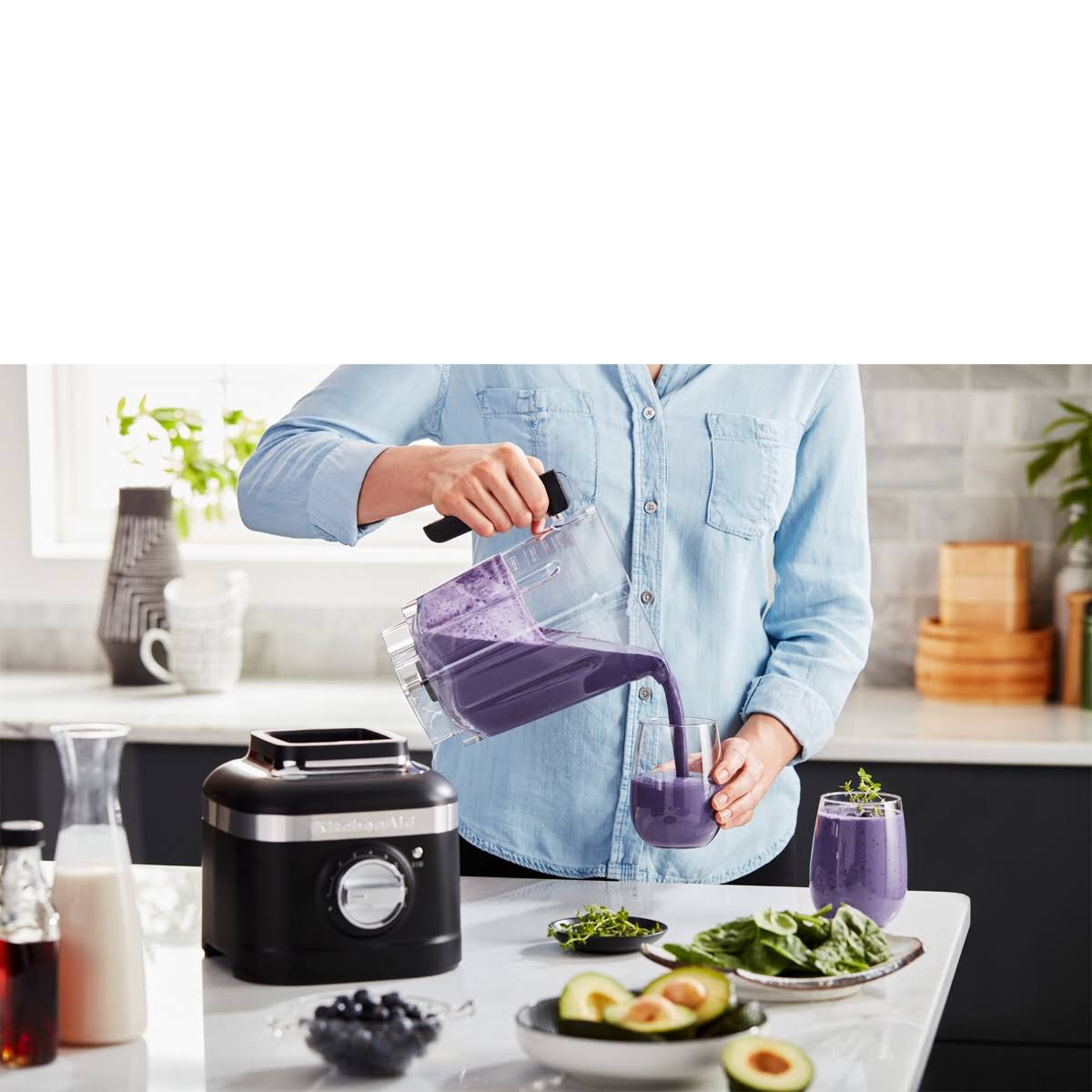 Die-Cast Metal Blender 1200W 1.8 qt Black matte P42263