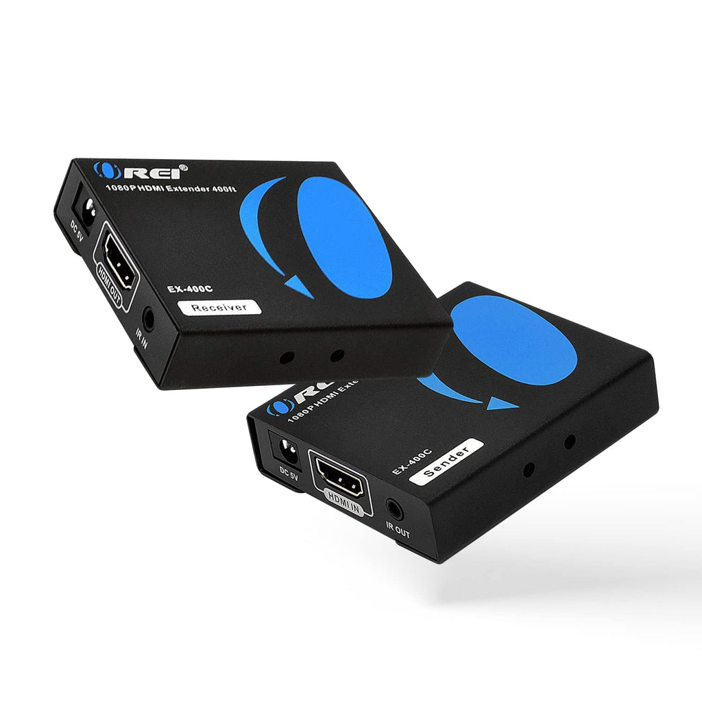 HDMI Extender Over LAN Single CAT5e/CAT6A/CAT7 Cable Uncompressed 1080p 60Hz Up to 400 Ft Transmitter and Receiver B5822