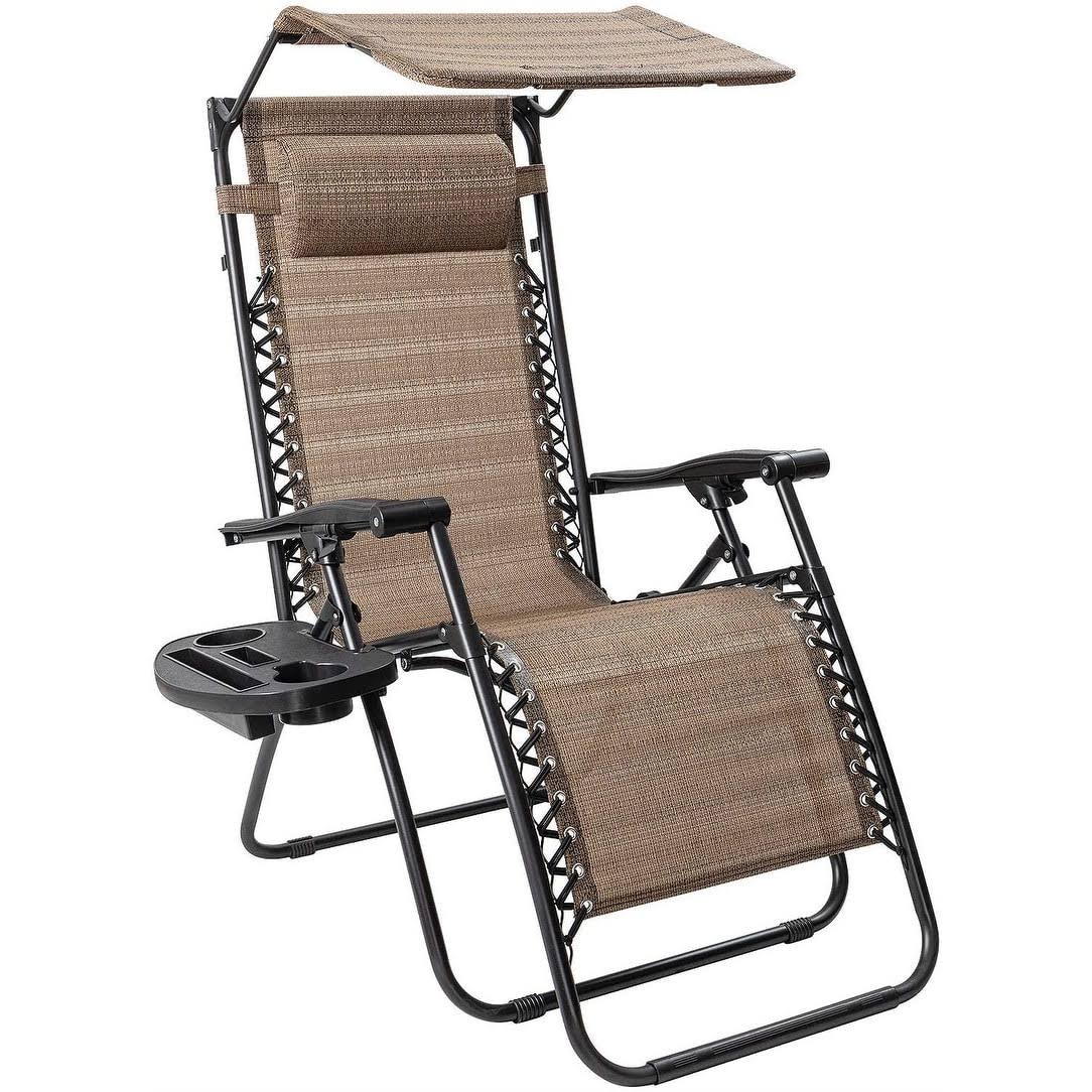 Zero Gravity Chair with Canopy and Cup Holder S782