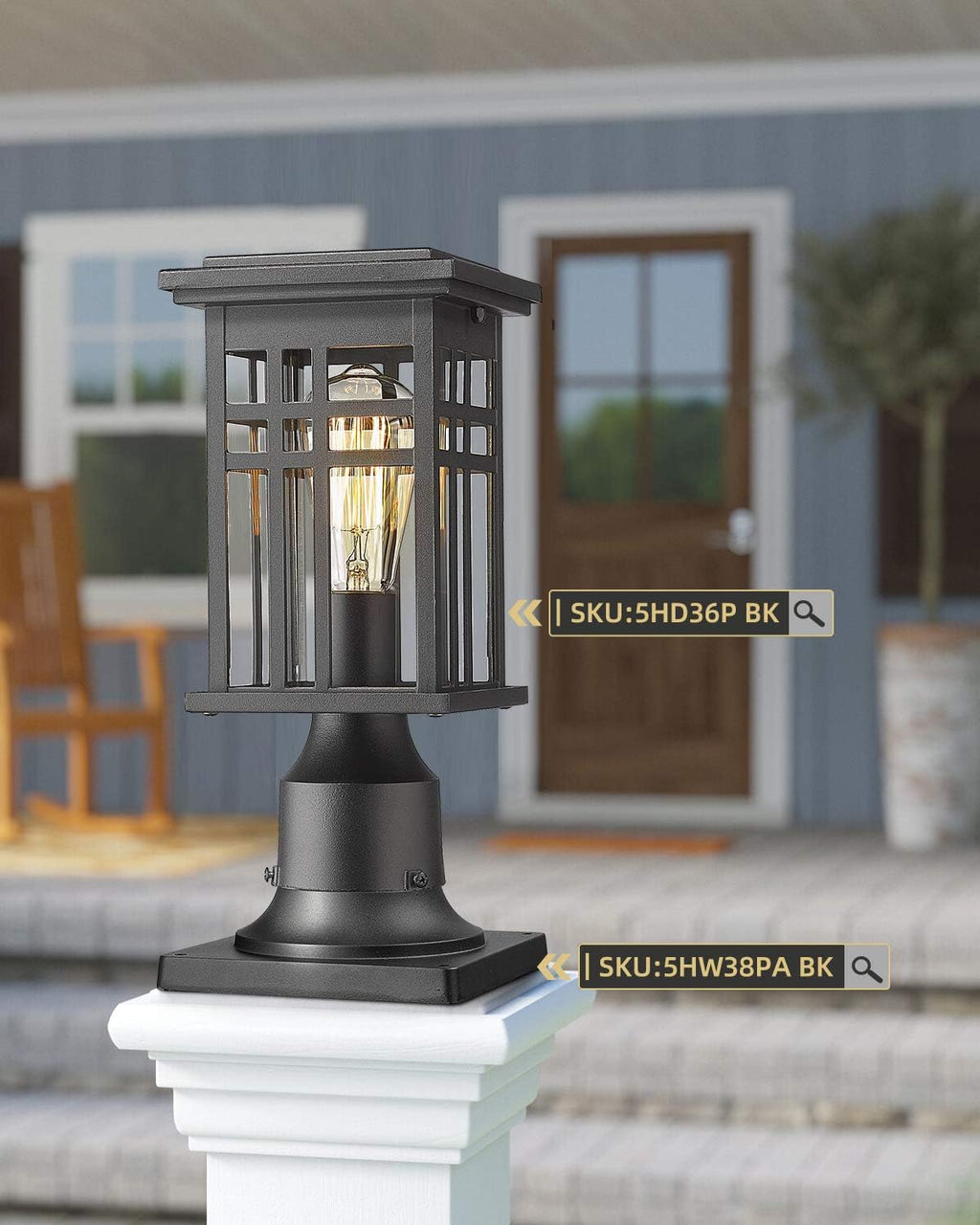 Black Cast Aluminum Pier Mount Base 2 Pack D277