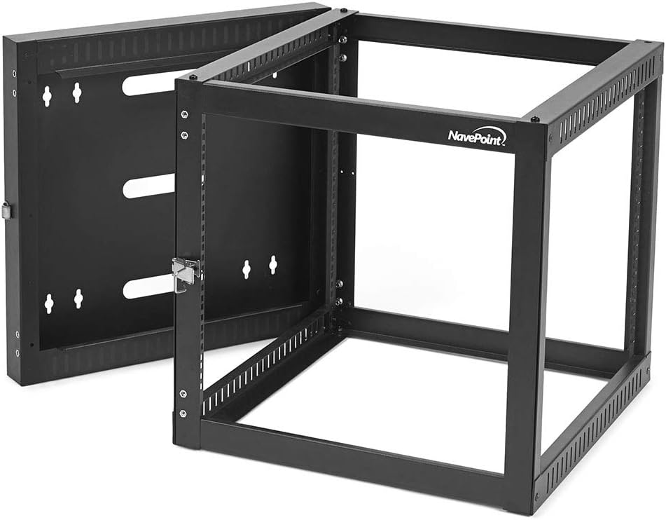 9U Hinged Open Frame Wall-Mount Network Rack D38294