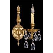 1 Light Olde Brass Crystal Cast Brass Wall Mount Q239825