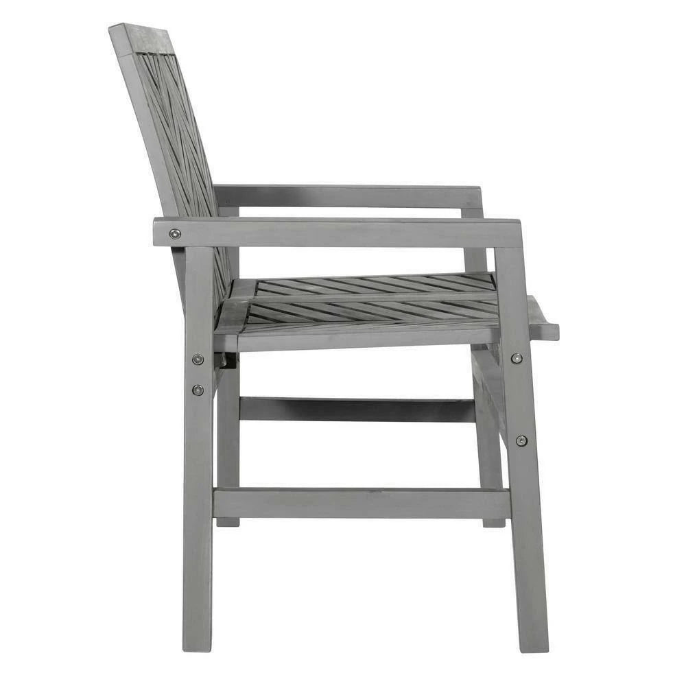 Grey Wash Acacia Wood Outdoor Loveseat M61946
