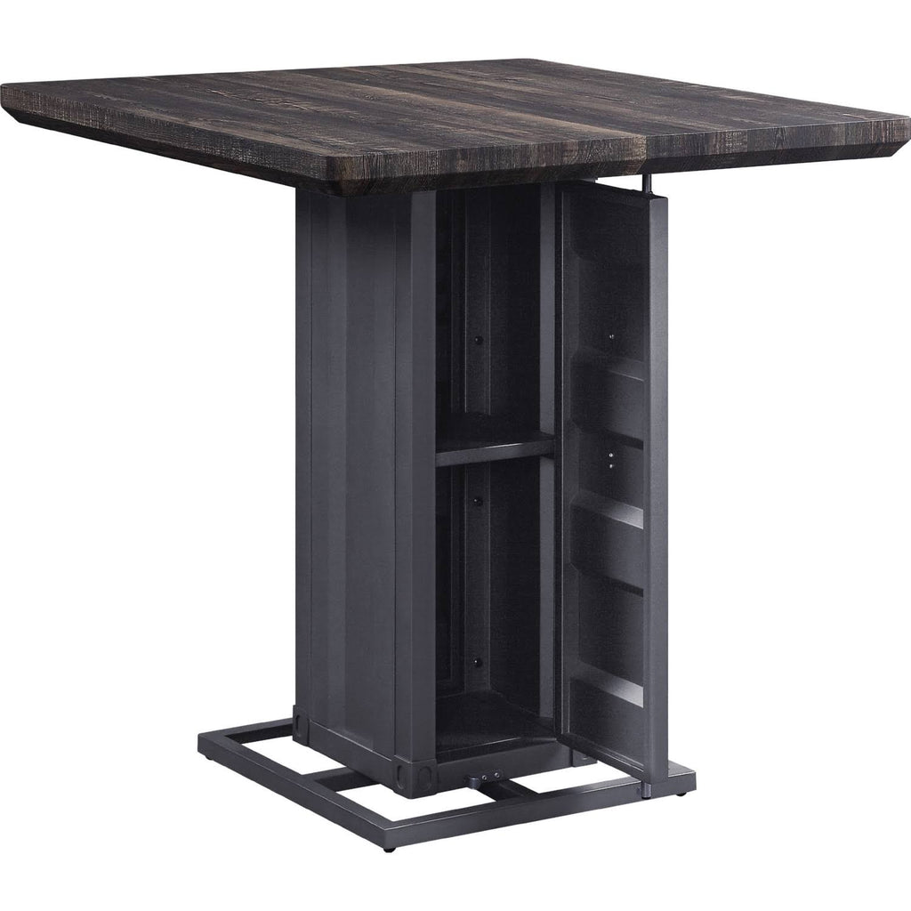 Counter Height Table Antique Walnut Gunmetal H58253