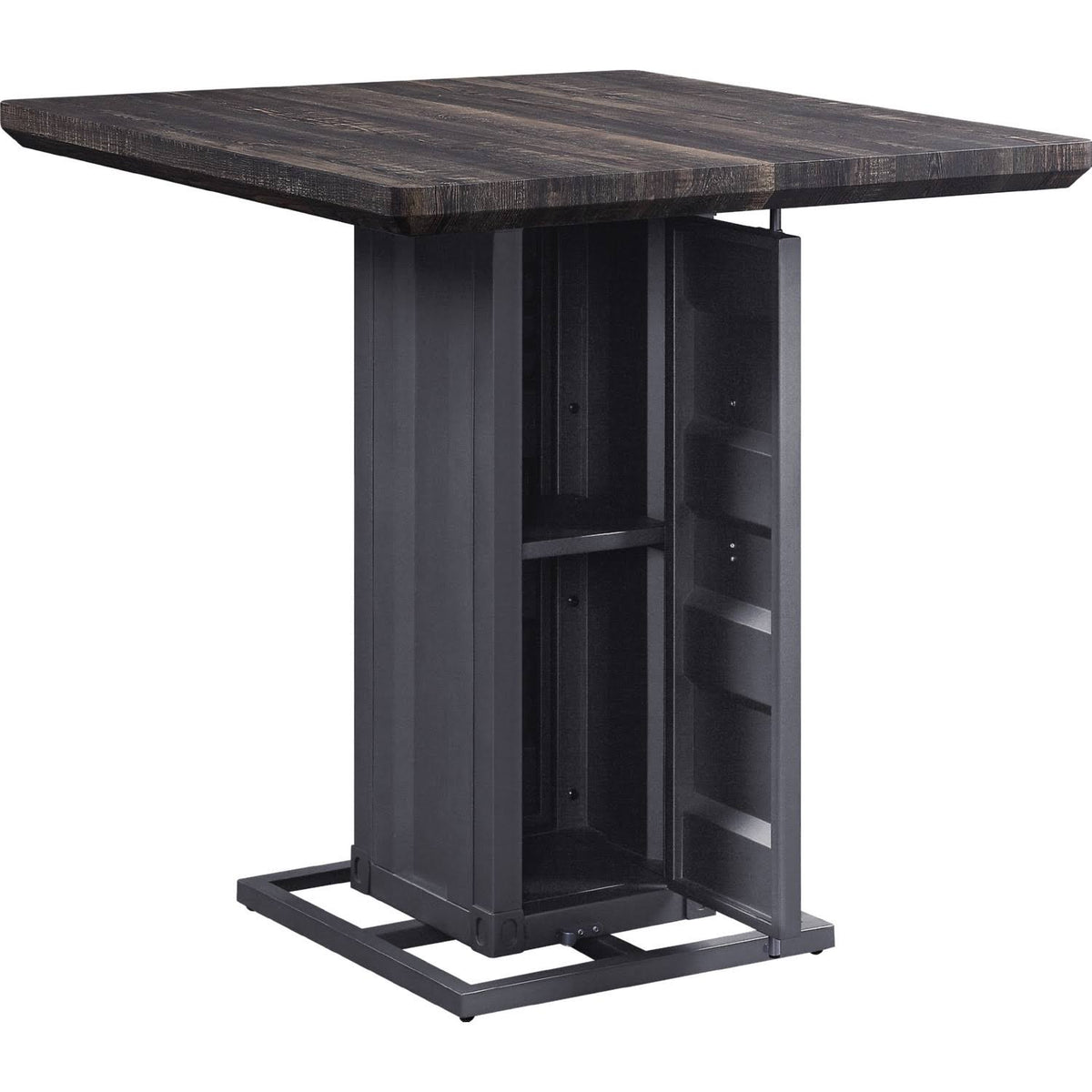 Counter Height Table Antique Walnut Gunmetal H58253