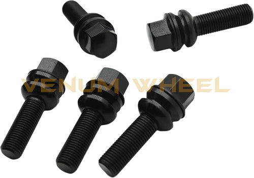 10 Pc Black Lug Bolts M14 X 1.5 R14943