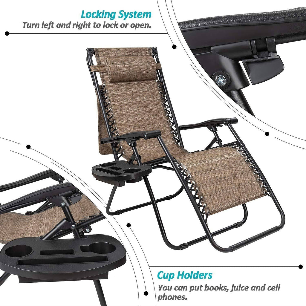 Zero Gravity Chair with Canopy and Cup Holder S782