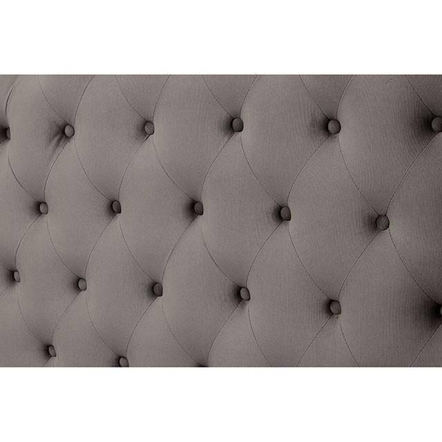 Gray Transitional Queen Bed W87969