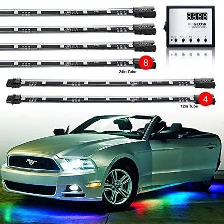 8pc 24 inch Tubes + 4pc 12 inch Tubes 3 Million Color LED Underbody Glow X22763