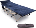 Blue Folding Camping Cot with Pad and Carry Bag I1901