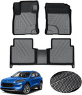 Custom Fit All Weather Floor Mats Full Set Black Non-Slip Z16173