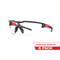Bifocal Safety Glasses with +3.00 Magnified Clear Lenses 6-Pack T799
