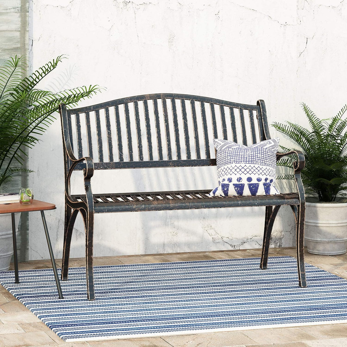 Bronze Cast Aluminum Bench K160489