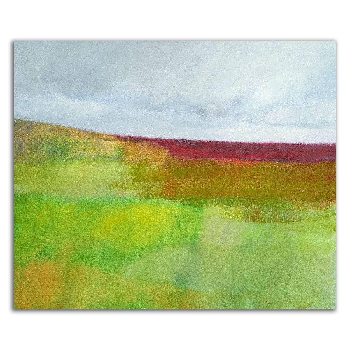 Green and Red Print on Canvas E19332