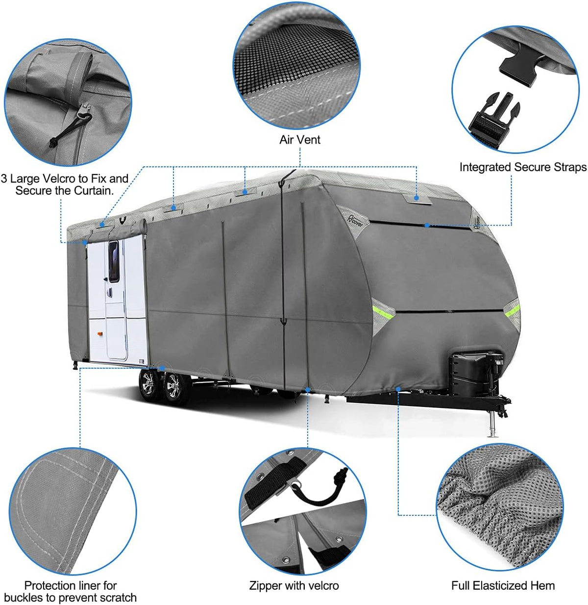 30-33 ft Non-Woven Fabric Waterproof RV Cover Y564725