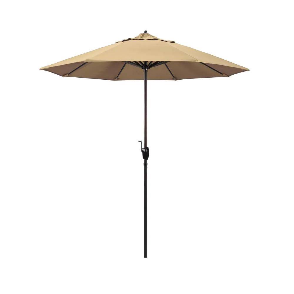 7.5 ft. Bronze Aluminum Auto-Tilt Crank Lift Patio Umbrella X291