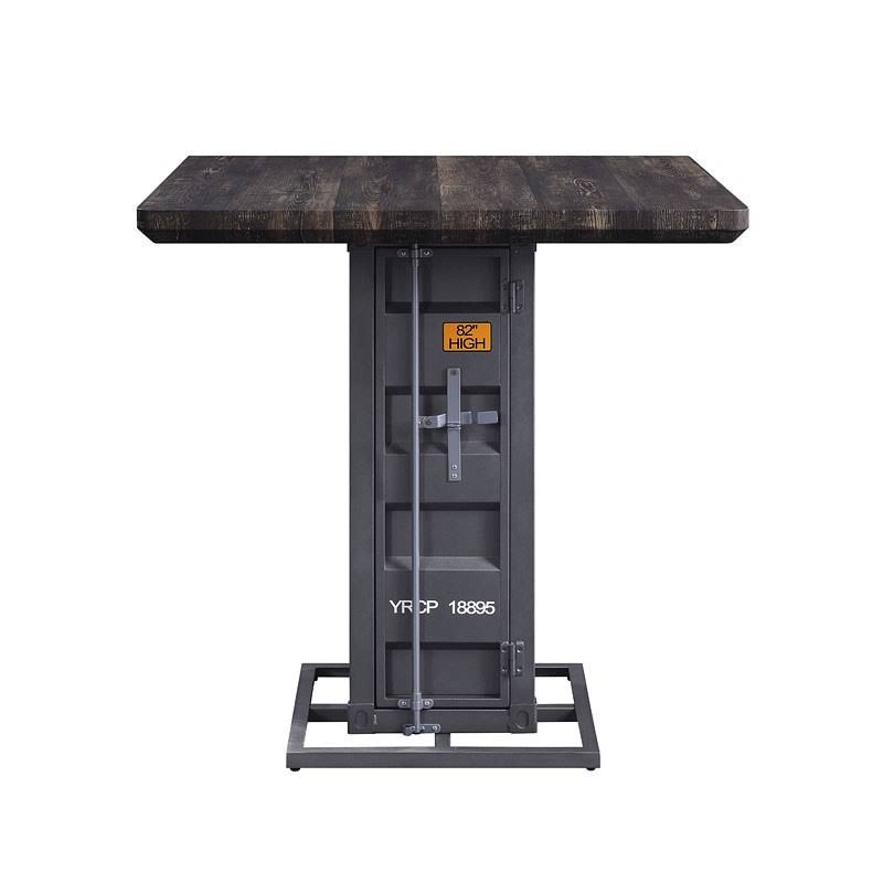 Counter Height Table Antique Walnut Gunmetal H58253