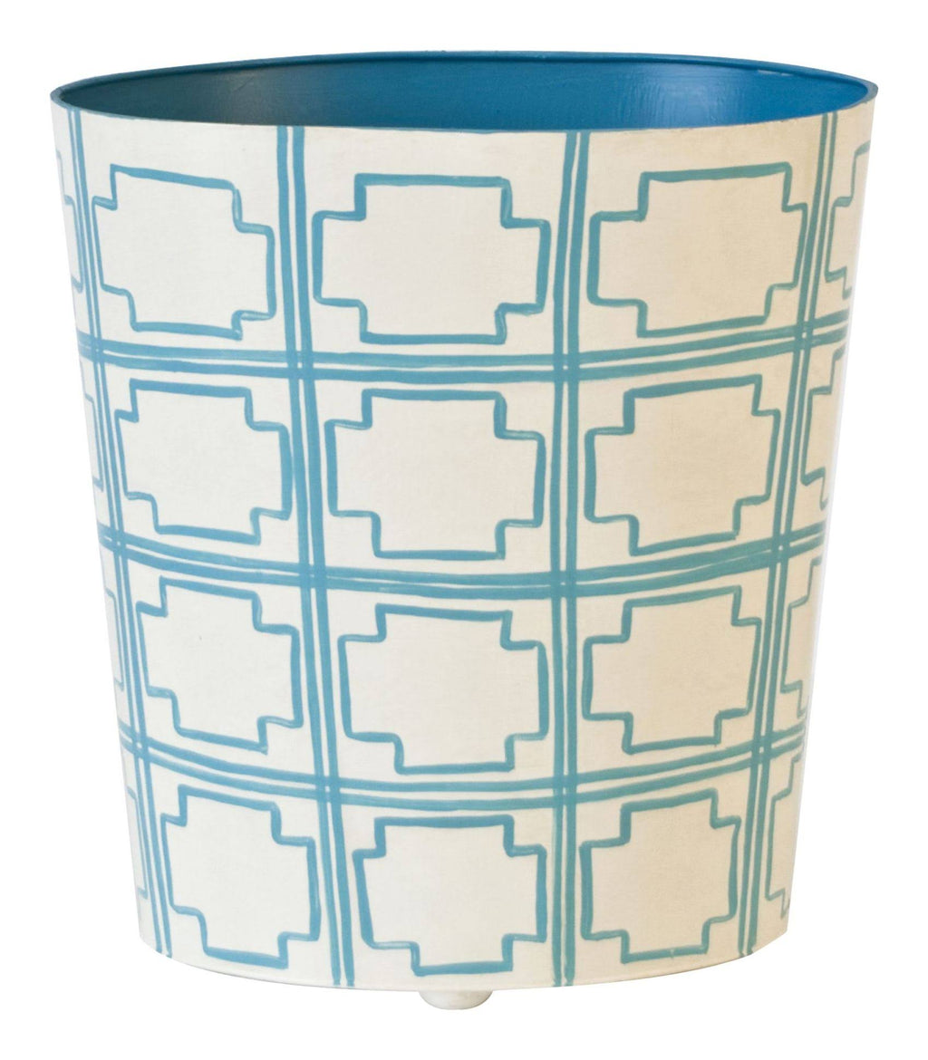 Oval Wastebasket Yellow and Cream V232954