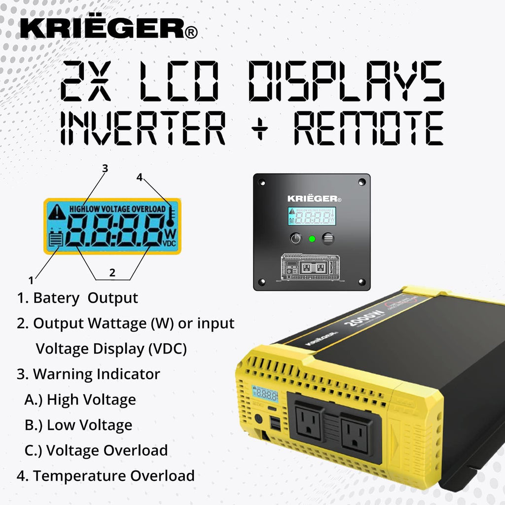 2000 Watt 12V Pure Sine Power Inverter A580669