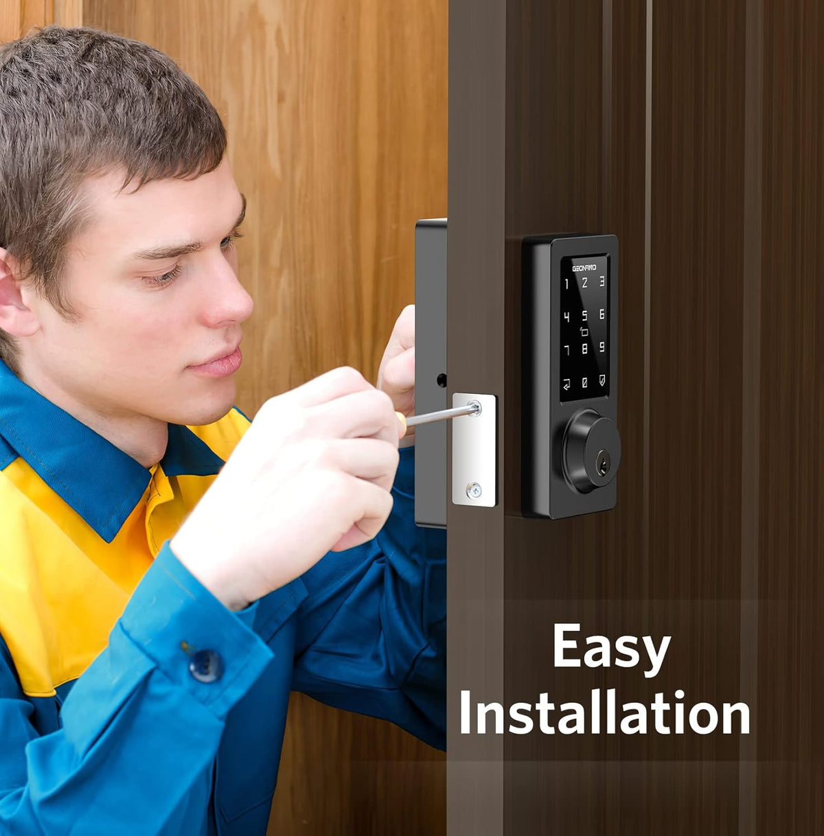 Keyless Entry Door Lock Smart Deadbolt with Bluetooth App Keypad S734
