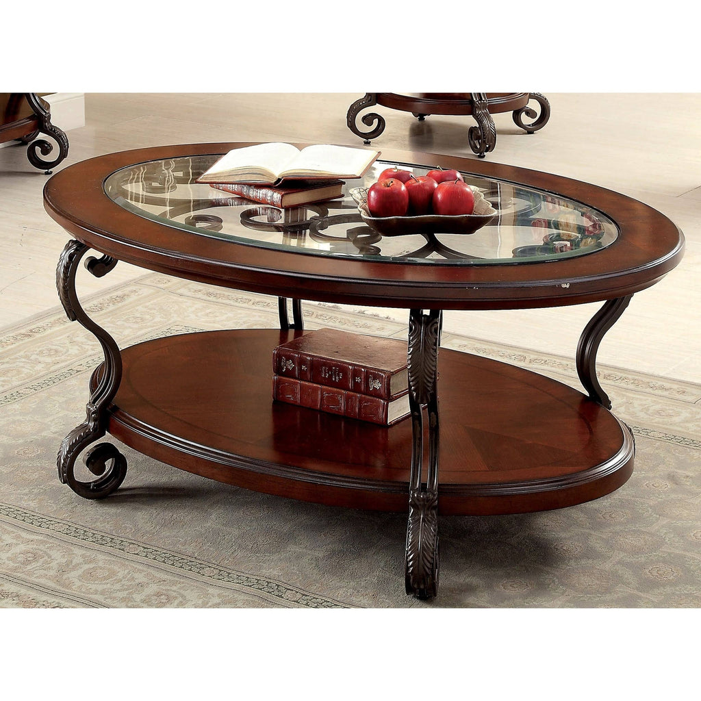 Cherry 2-Piece Accent Table Set O57636