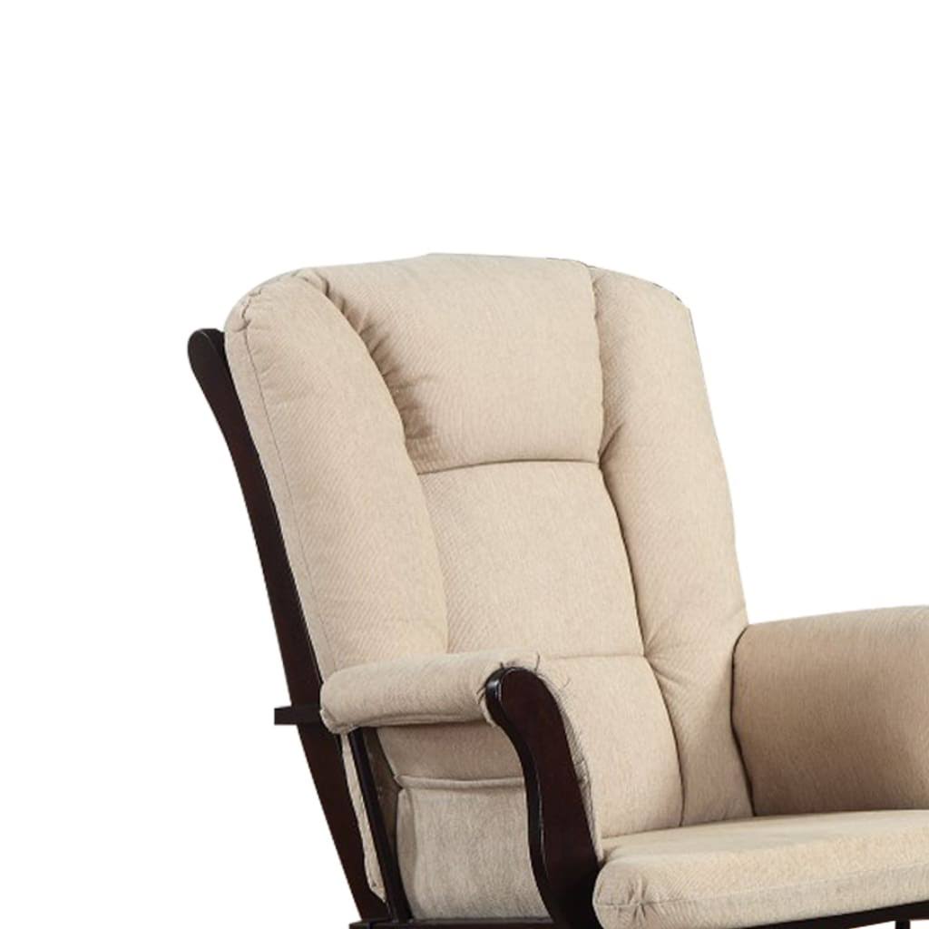 Beige Glider with Ottoman Z402