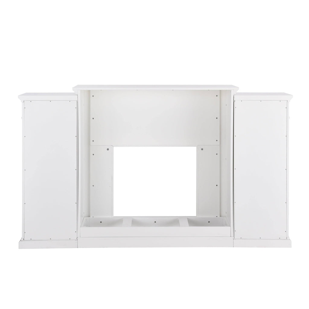 White Electric Fireplace Bookcase E624