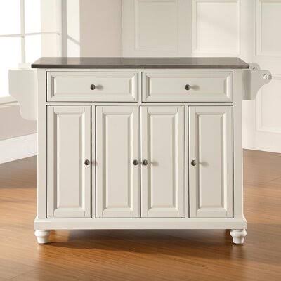 White Kitchen Island with Granite Top P2927