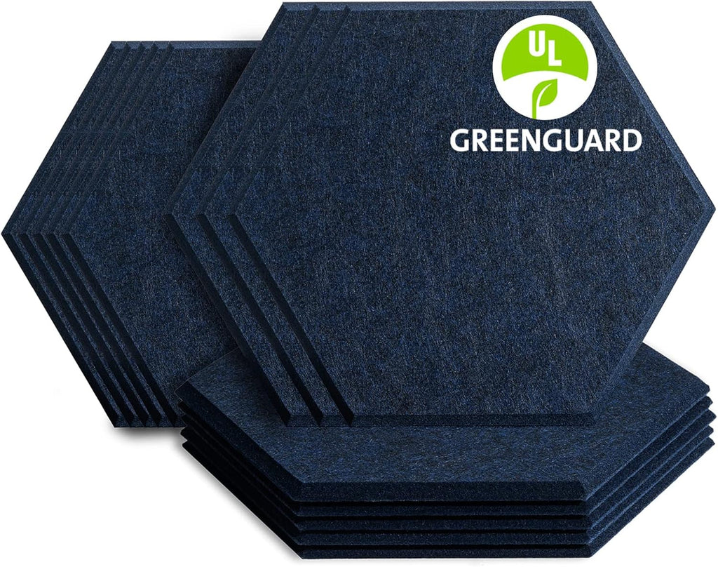 Hexagon Acoustic Panels 14 x 13 x 0.4 inches 12 Pack E51933