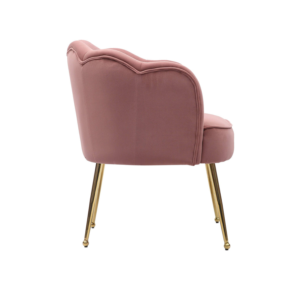Blue Velvet Accent Chair with Gold Metal Legs M949169