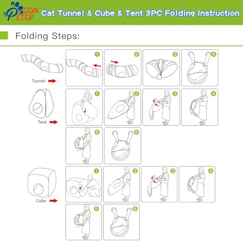 Collapsible Outdoor Cat Enclosures Tunnel C353